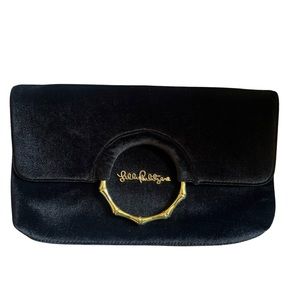 Lili Pulitzer Malindi Velvet Clutch Bag